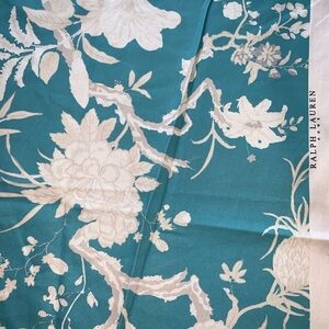 1.18 Yard Fabric, Ralph Lauren “Tea House” in Aqua & White.